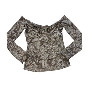 Floral Off-Shoulder‎ Mesh y2k Women's Top